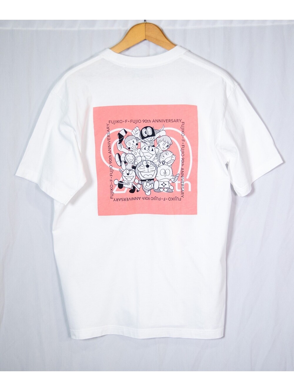 Fujiko F Fujio 90th Anniversary UNIQLO UT T-shirt White×Pink Men's L